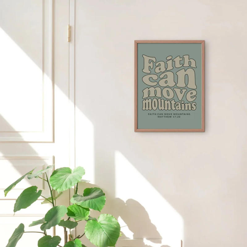 Description Picture 6 of itemBible Verse Posters Prints Faith Over Fear Retro Christian Quotes Psalms Canvas Painting Wall Art Pictures for Home Room Decor