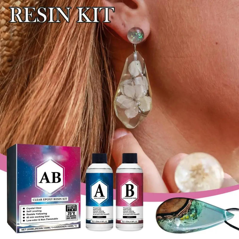 Description Picture 4 of itemCast Epoxy Resin Kit High Gloss Bubble-Free Resin Supplies High Gloss Bubble Free Resin Supplies For Craft River Table Wood