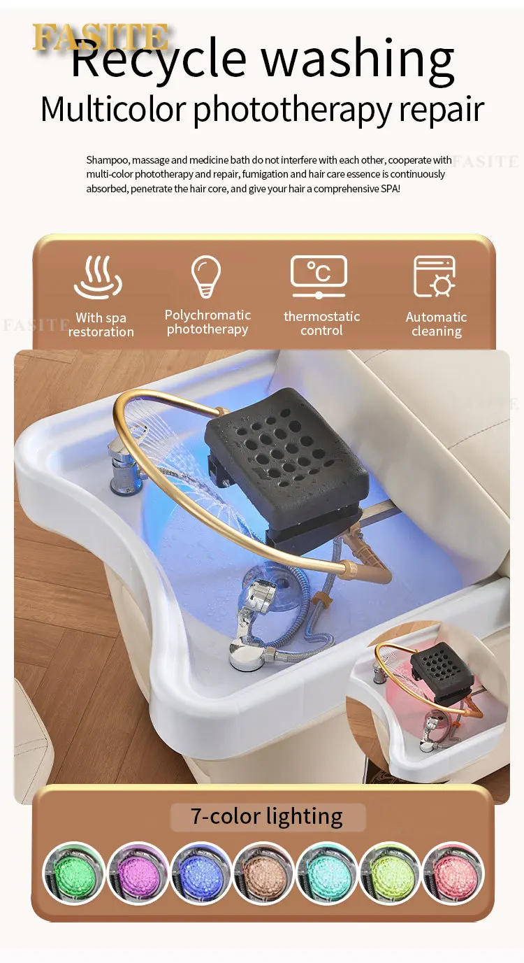 Description Picture 6 of itemHead Spa Shampoo Chairs Hair Salon Chair Beauty Salon Washbasins Shampoo Washing Bed Professional Women's