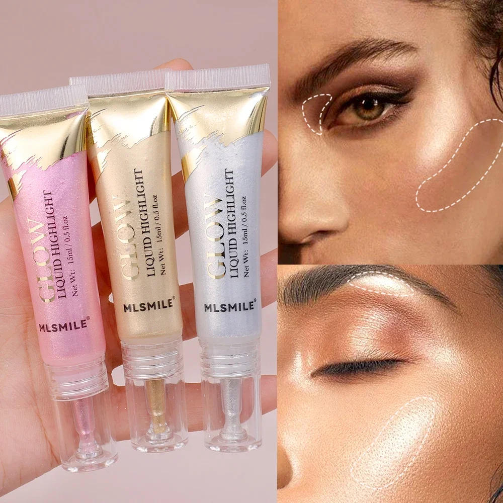 Description Picture 6 of itemLiquid Highlighter Face Contouring Pearlescent Makeup Brightening Bronzer Glow Body Face Contour Shimmer Illuminator Cosmetics