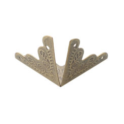 12X Case Box Corners Brackets Furniture Decor Triangle Carved Corner Protector Carved Decorative Bracket For Furniture Hardware