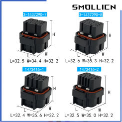 1 Set 26 Pin 3-1437290-7 1473416-1 TE AMP SUPERSEAL 3/4/5/6 Slots Electrical Straight PCB Wire To Board Connector ECU Plug
