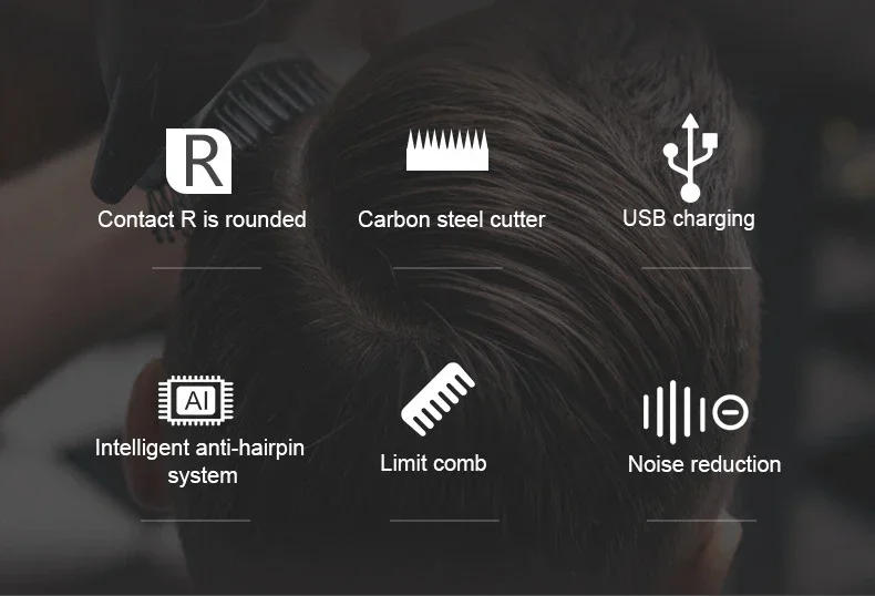 Description Picture 3 of itemElectric Hair Trimmer T9 Vintage Hair Cutting Machine Digital Display Beard Shaver Trimmer USB Charging Hair Clipper Barber