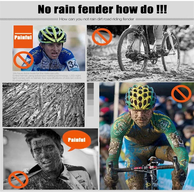 Description Picture 5 of item1Pcs Bicycle Fenders Engineering Plastics Colorful Front /Rear Bike Mudguard MTB Bike Wings Mud Guard Road Cycling Fix Gear