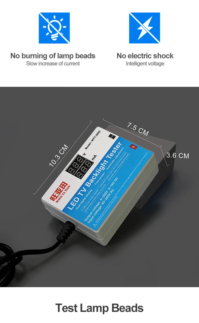 Description Picture 5 of itemLED tester  0-300V Output LED TV Backlight Tester Multipurpose LED Strips Beads Test Tool Measurement Instruments Gift Crowbar