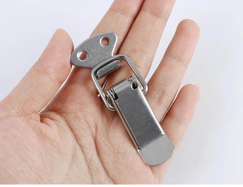 Description Picture 6 of item4Pcs Stainless Steel Duck-mouth Buckle Vintage Mini Lock Chest Box Gift Suitcase Case Buckles Toggle Hasp Latch Catch Clasp