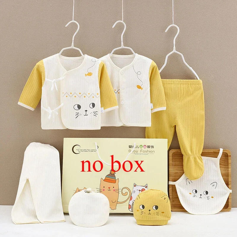Description Picture 5 of itemNewborn Baby Boy And Baby Girl Clothes cartoon long Sleeve Bodysuit+Pants+Hat 7pcs Set