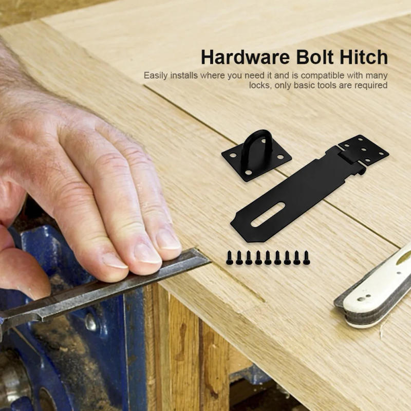 Description Picture 4 of item3/4/5 Inch Padlock Clasp Hasp Stainless Steel Security Furniture Locks Home Burglar-proof Heavy Duty Door Buckle Locks Hardware