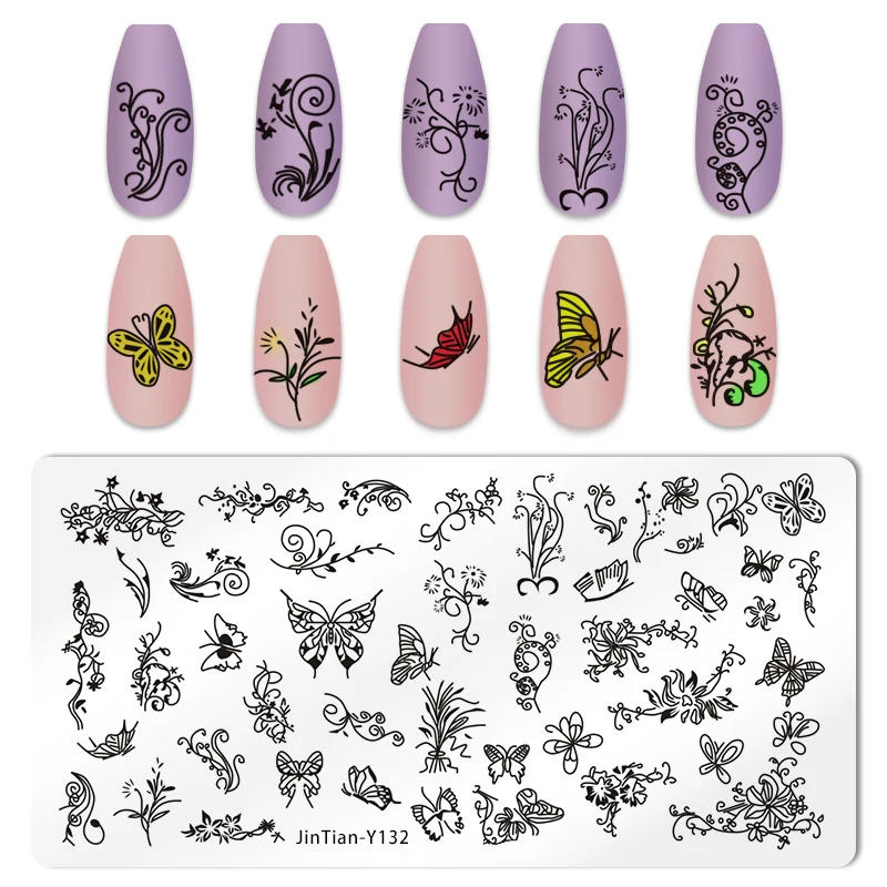 Description Picture 5 of itemCartoon Animals Nail Art Stamping Plates Snake Dogs Butterfly Bow Leaves Image Printing Stencils Nail Stamp Templates Nail Tool
