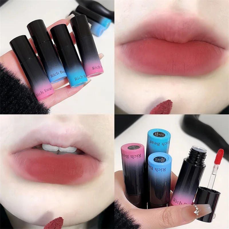 Description Picture 3 of itemMatte Lip Mud Matte Velvet Mousse Grey Pink Lipstick Waterproof Long Lasting Non-Stick Cup Sexy Red Lip Tint Korean Lips Makeup