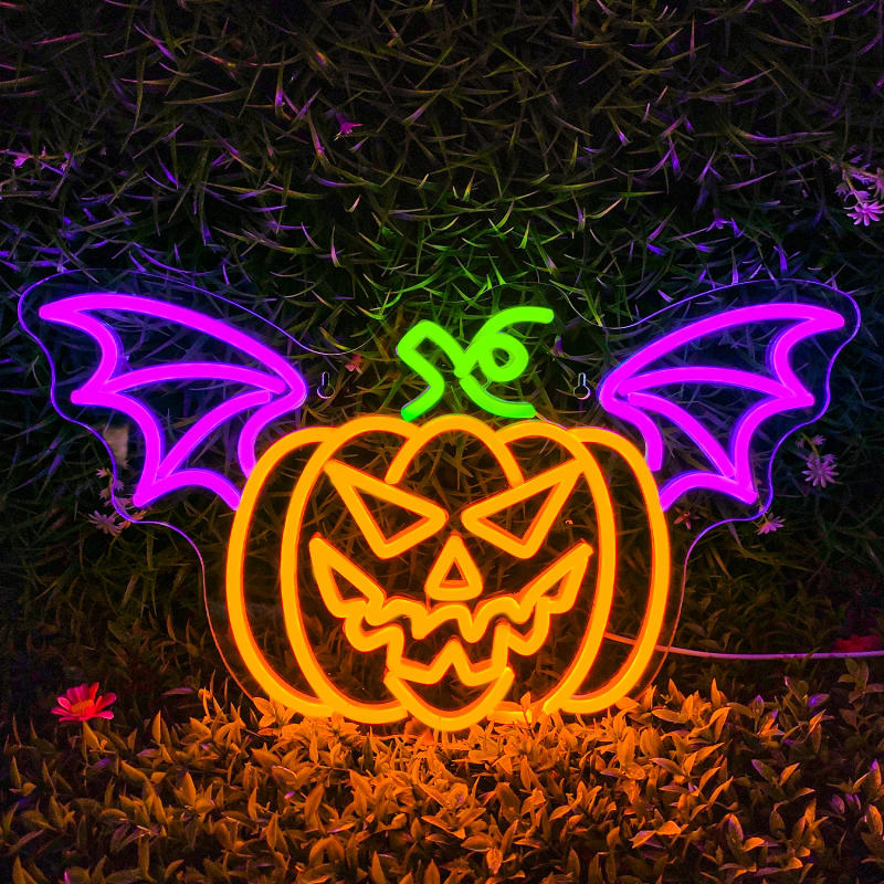Description Picture 5 of itemHalloween Neon Sign Halloween Party Decorations Dimmable Led Light Neon Sign For Home Bar Room Spooky Wall Decor Halloween Gift