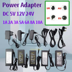 New DC 5V 12V 24V LED Power Supply Adapter 2A / 3A / 5A / 6A / 8A / 10A  US/EU/AU/UK Plug Light Transformer for LED Strip Driver