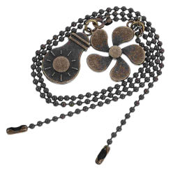 2 Pcs Fan Light Pendant Ceiling Pull Extension Chandelier The Chain Handle Beaded Ball Zinc Alloy