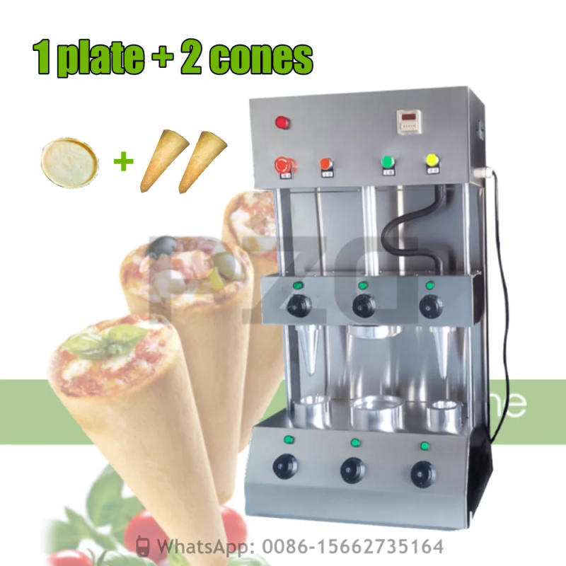 Description Picture 3 of itemCommercial Stainless Steel Pizza Cone Oven Machine Pizza Cone Making Machine With 1 Plate 2 Cones