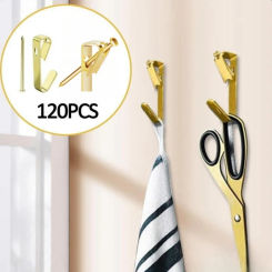 80/100/120pcs Steel Metal Picture Photo Painting Frame Hard Wood Solid Wall Hook Han Picture Hanging Tool Wall Picture Holder
