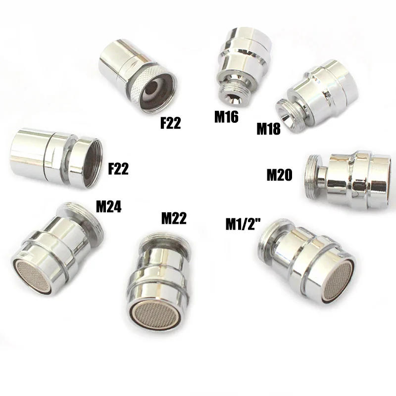 Description Picture 5 of item1PC M16 M18 M20 M22 F22 M1/2'' 360 Degree Rotat  Kitchen Sink Faucet Spouts Water Tape Replacement Splash Head Extension Nozzle