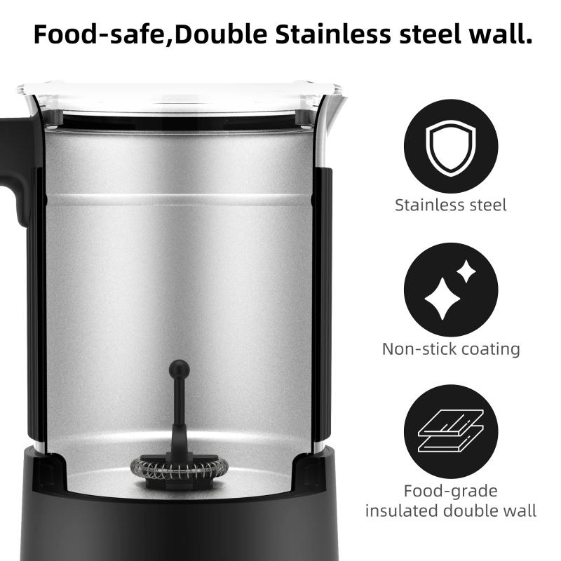 Description Picture 5 of itemBioloMix Detachable Milk Frother and Steamer,5-in-1 Automatic Hot/Cold Foam and Hot Chocolate Maker,Dishwasher Safe