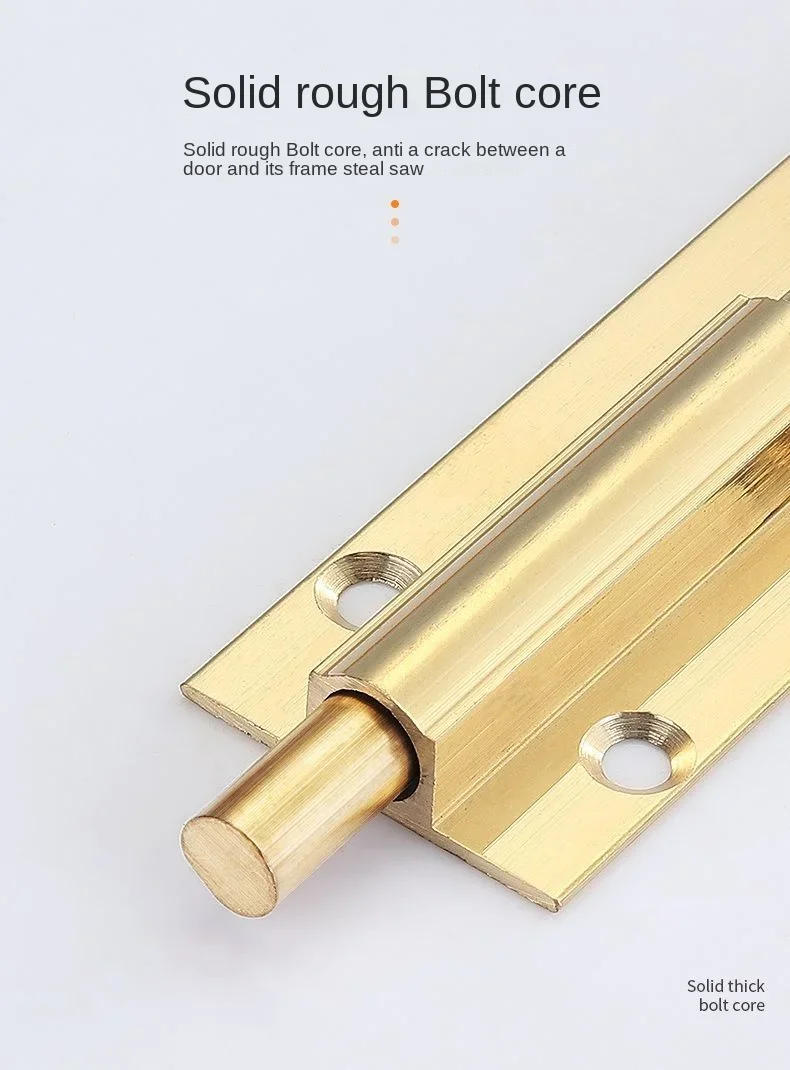 Description Picture 5 of item1.5/2/3/4 Inch Long Brass Door Slide Bolts Latch Lock Gate Safety Bolt Hasp Staple Home Security Sliding Locks