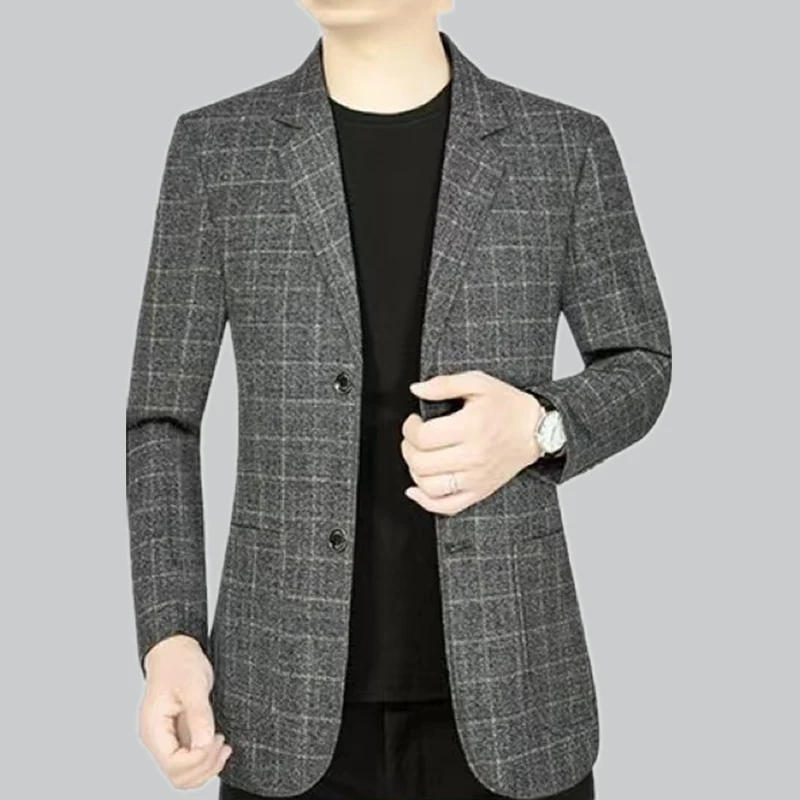 Description Picture 5 of itemThe Main Promotion of New Explosive Plaid Suit Jacket Casual Everything Single Breasted Individual Comfortable Handsome Clothing