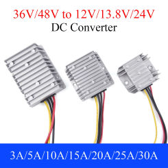 36V/48V to 12V/13.8V/24V DC Power Converter 3A 5A 10A 15A 20A 25A 30A Step Down Voltage Buck Regulator Supply Module For Car