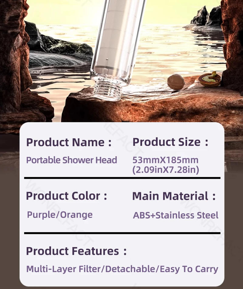 Description Picture 3 of itemMini Filtered Shower Head for Travel High Pressure Handheld Shower Head Travel Visible Filtered Shower Head Three Models