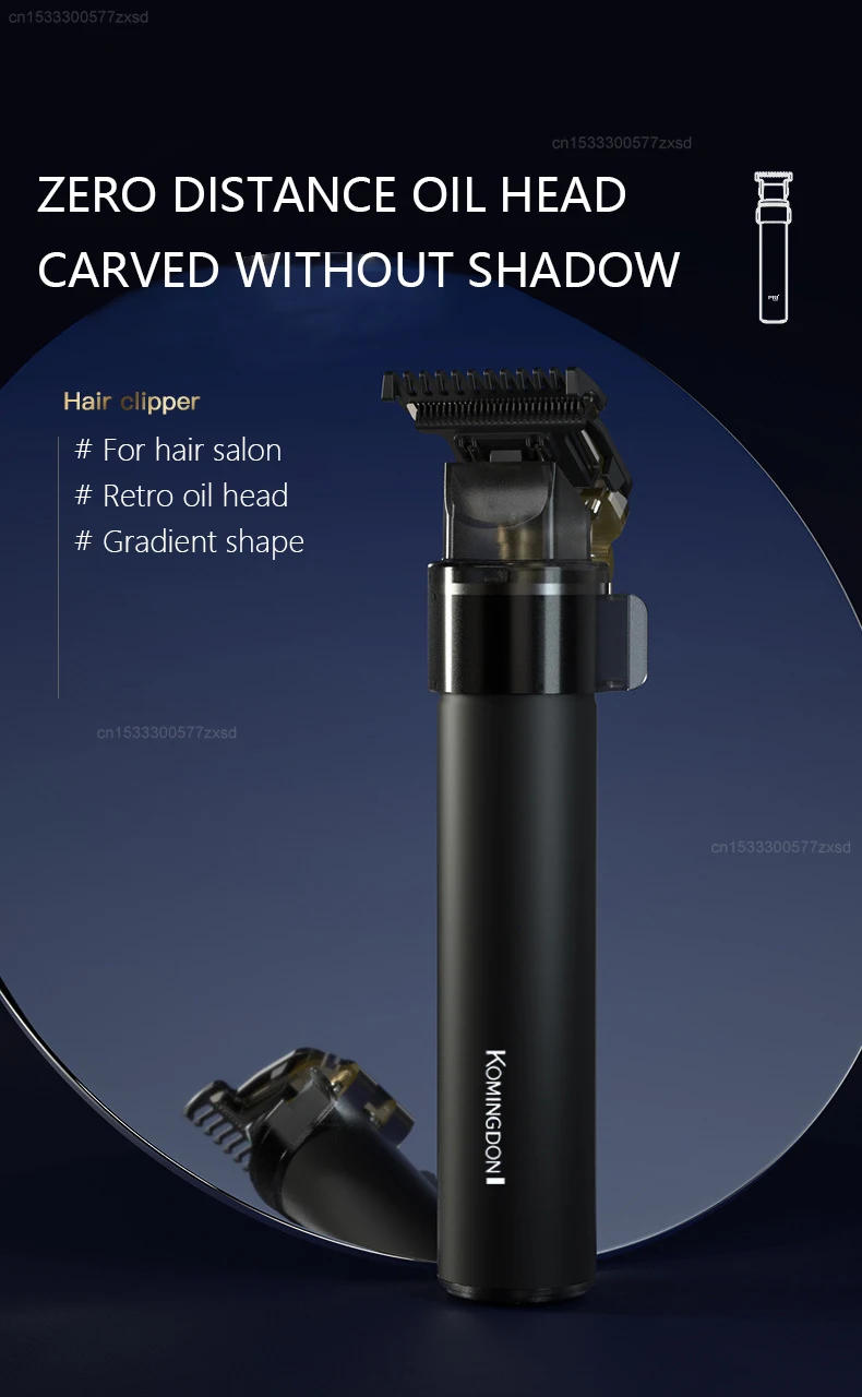 Description Picture 2 of itemIconic Brand Komingdon Profession Hair Cutting Tools Multifunctional Long Endurance Portable Waterproof Wireless Electric Hair Clipper