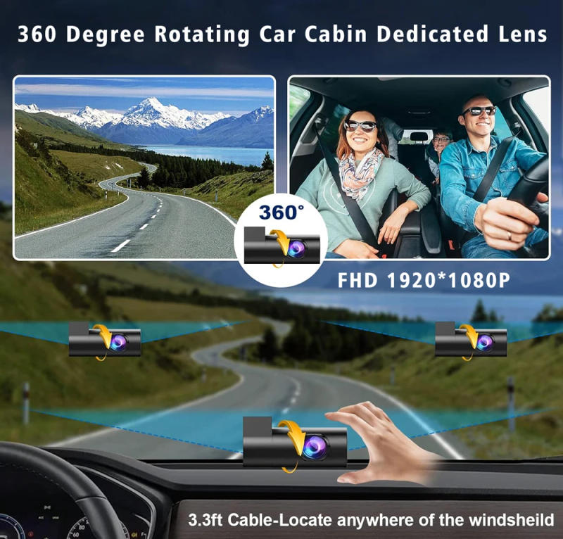 Description Picture 4 of item3 Channel 11.26 “ 2.5K+1080P+1080P Car Dvr GPS WIFI Dash Cam Interior Mirror Camera Len Drive Recorder Dashcam Stream Rear View