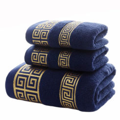 Set of 3 Cotton Bathroom Towels Sets 2pcs Hand Face Towel 35x75cm and 1pcs Big Bath Towels 70X140cm Washcloths Gift Towels 수건 세트