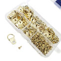 D-Rings Picture Hangers Kits with Screws Nickel Frame Wire Kits for Wall Decor P15F