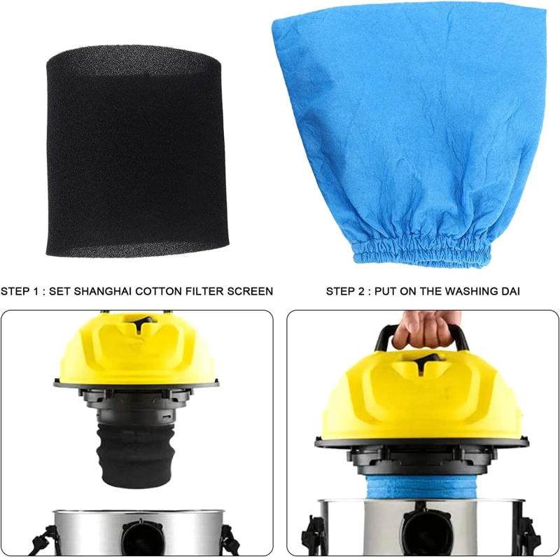 Description Picture 2 of itemTextile Filter Bags For Karcher MV1 WD1 WD2 WD3 NT Series Vacuum Cleaner Filter Bag Parts Filter Cover Vacuum Cleaner Part
