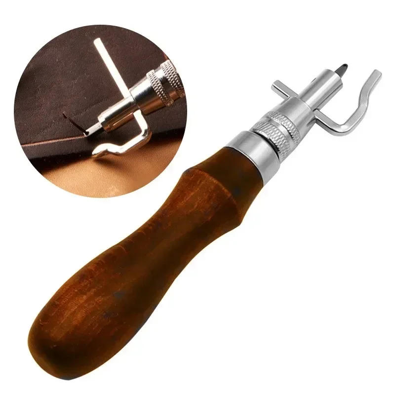 Description Picture 5 of item7 in 1 Set Pro Leathercraft Adjustable Stitching and Groover Crease Leather Tool DIY Handmade Practical