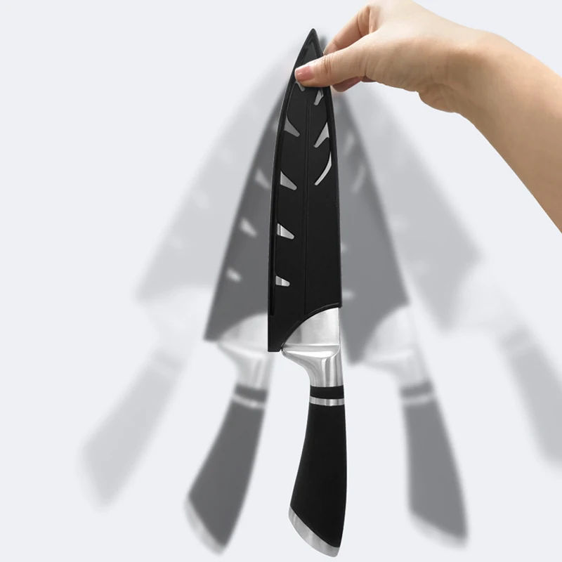 Description Picture 4 of itemBlack Plastic Kitchen Knife Sheath Blade Protector Cover 3-8 Inch Edge Guards Case Essential Accessory for Home Cooking