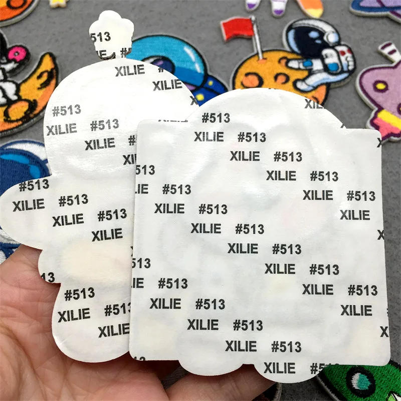 Description Picture 6 of itemCartoon Astronaut Patches on Clothes Stickers Self-adhesive Stripes for Clothing Embroidery patches Appliques UFO Rocket Badges