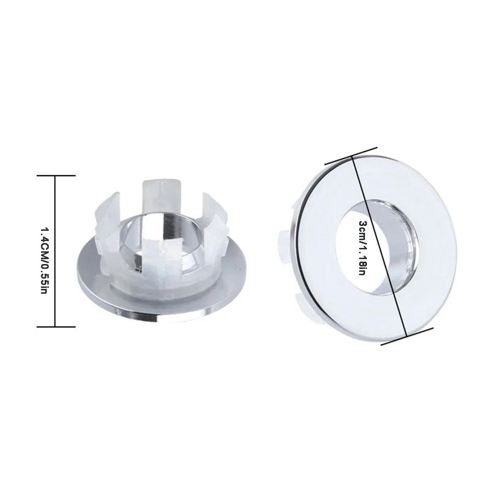 Description Picture 5 of item2pcs Sink Overflow Cover Decor Cap Metal Copper Bathroom Washbasin Hole Trim Overflow Ring Bathtub Faucet Accessories 23-25mm