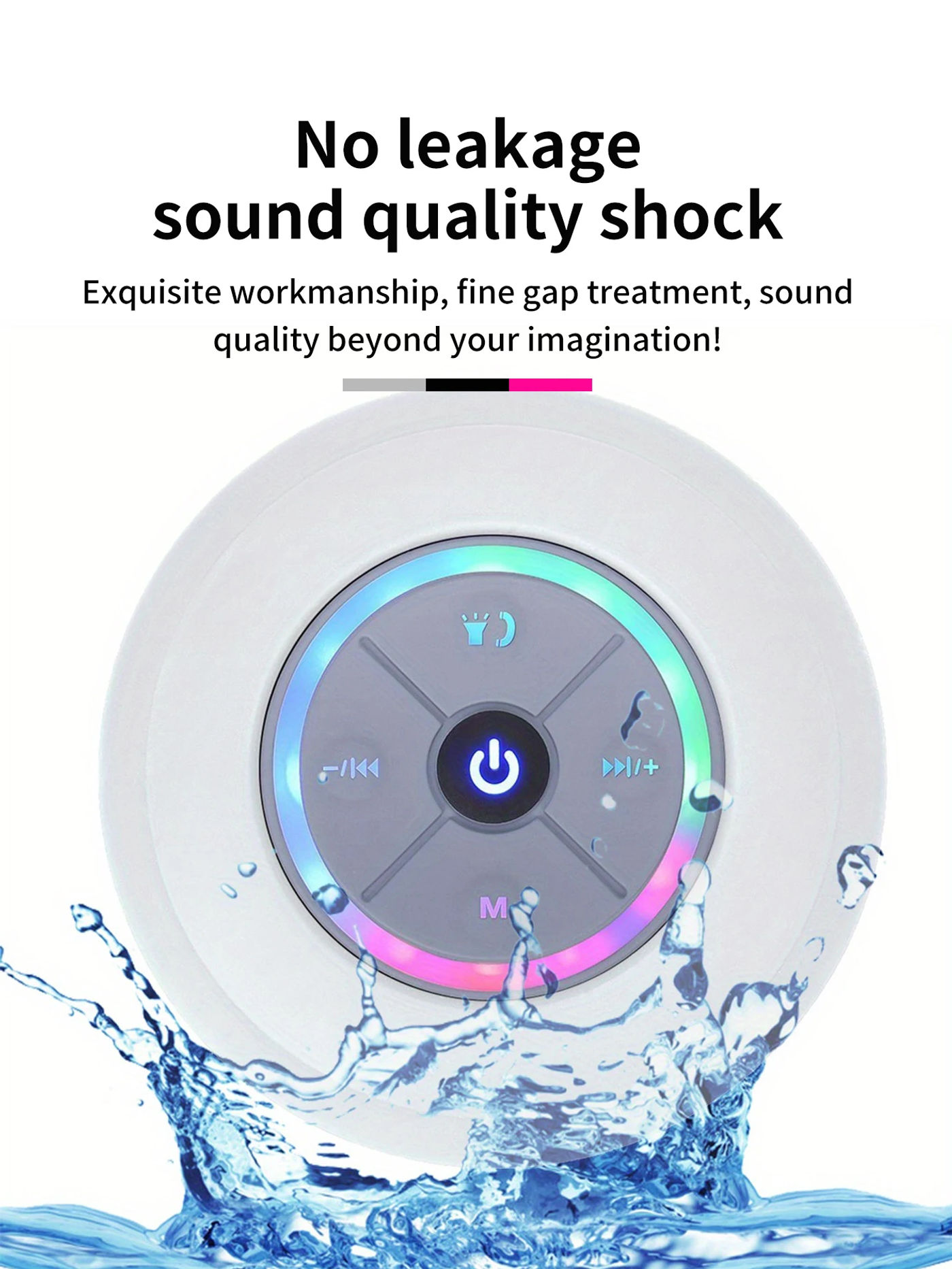Description Picture 6 of itemFactory wholesale Q9 radio plug-in LED bluetooth speaker wireless bts06 bathroom waterproof suction cup wireless small stereo