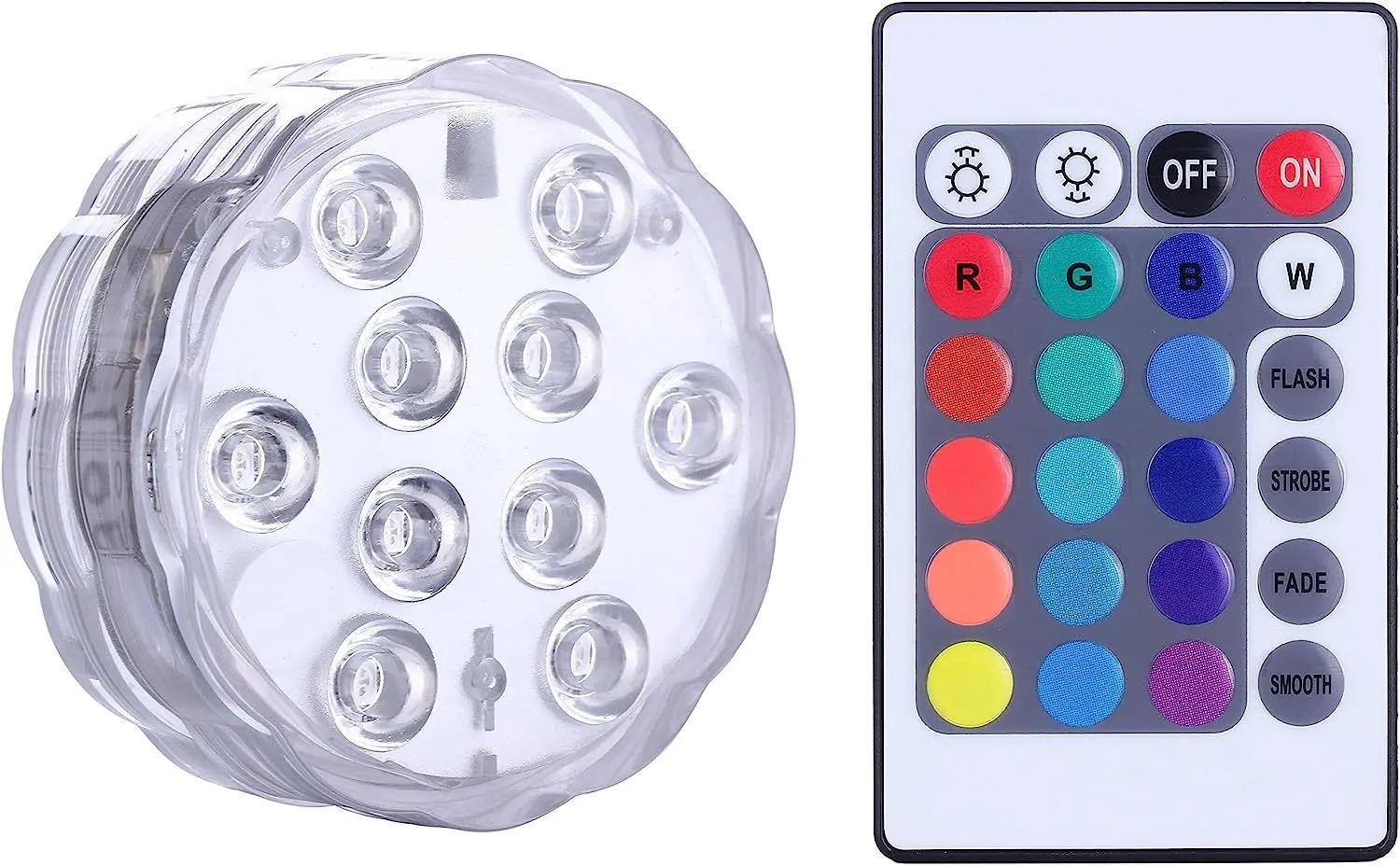 Description Picture 5 of itemLED  24Key Remote Control Waterproof Colorful Underwater Diving Luminous Toy Fish Bathtub Light Baby Bath Landscape Vase Light