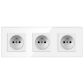 3x sockets white