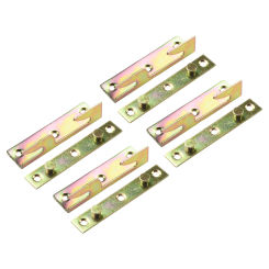 Bed Rail Hook Bed Rail Bracket Bed Bed Rail Bracket Non-Mortise Snap Connectors 4 Sets Brass Connection Tone Wood