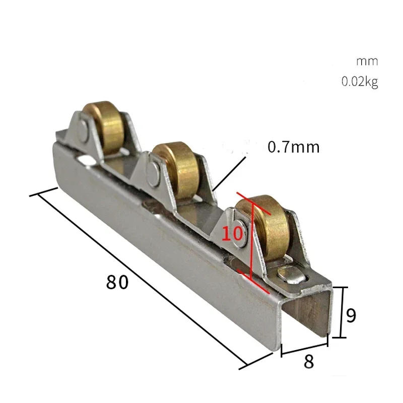 Description Picture 4 of item8mm Stainless Steel Wheel Pulley Rollers Bathroom Door Shop Wine Cabinet Glass Sliding Door Roller Clamp Hardware