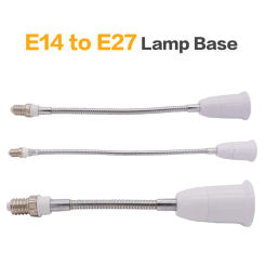 E14 To E27 E14-E27 Extended Lamp Cap Conversion Lamp Base Wall Flexible Holder Light Socket Converter Bases Extender