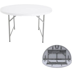 Folding Table Plastic Fold in Handle Heavy Duty Portable Indoor Outdoor for Garden Party Picnic Camping BBQ Dining Kitchen