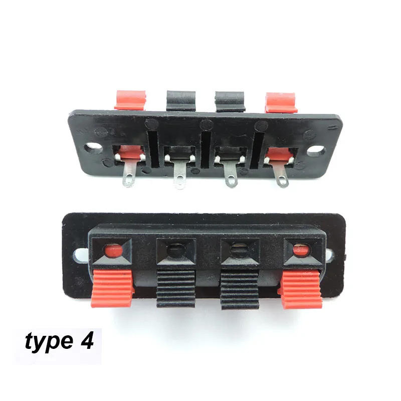 Description Picture 5 of item2pcs Connector Terminal 2P 4P Positions Push In Jack Spring Load Audio power supply Speaker Breadboard Clips switch button a1