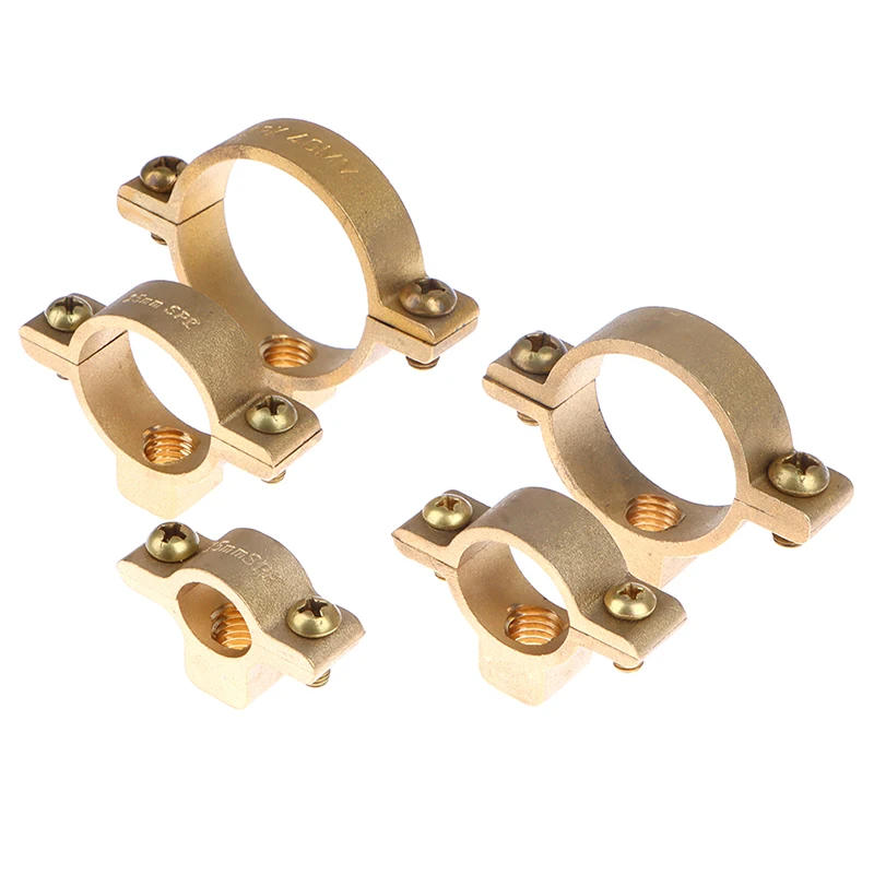 Description Picture 5 of itemFit 15 22 28 35 40mm OD Tube Brass M10 Pipe Clamp Bracket Support Hanger Fixed Plumbing Water