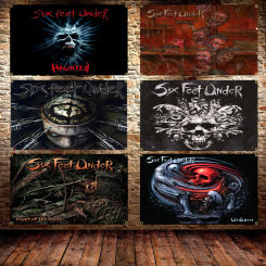 90X150CM 3X5Ft Death/Dark Metal SIX FEET UNDERs Band Flag Polyester Printing Rock Band Banner For Room Decor Tapestry
