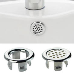 1x Kitchen Sink Basin Plug Hole Overflow Ring Mesh Ring Hollow Ring Plastic