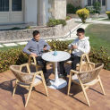 Outdoor tables, chairs, courtyards, villas, garden terraces, leisure open air, outdoor tables and chairs in northern Europe