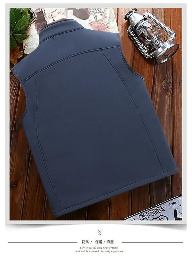 Description Picture 6 of itemSpring Autumn Outdoor Softshell Vest Jackets Fleece Waistcoats Outdoor Sportswear Hiking Fishing Tactical Sleeveless Chalecos