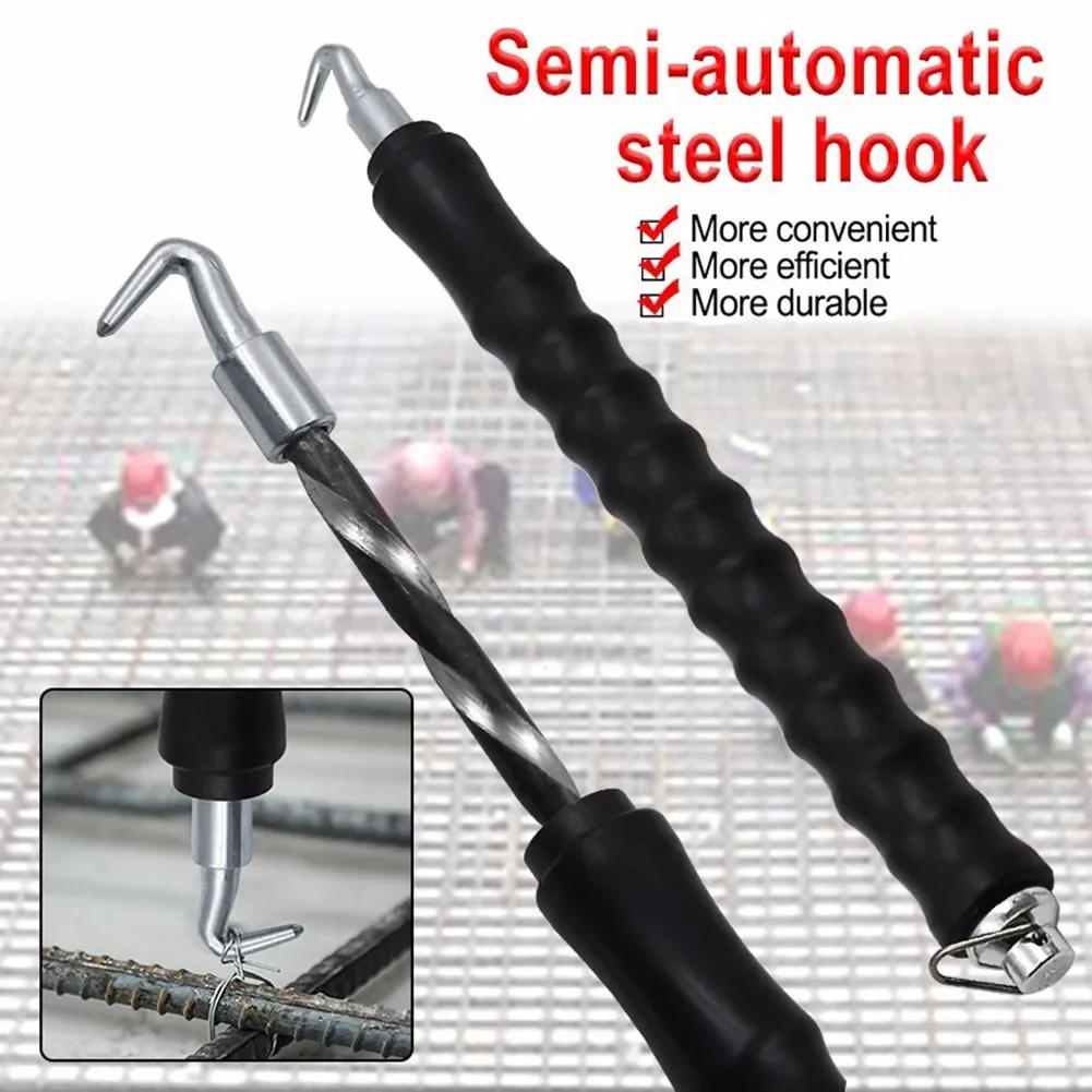 Description Picture 2 of itemRebar Tie Wire Twister Hook Semi Automatic Steel Bar Hook Straight Pull Binding Iron Wire Binding Hooks Steel Bar Tying Hooks