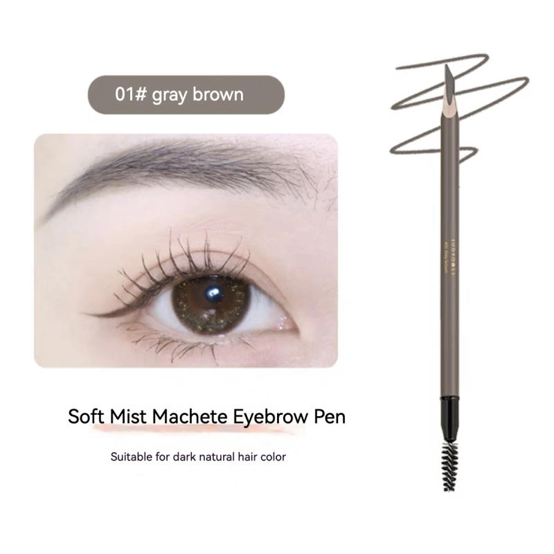 Description Picture 5 of itemJudydoll Double Head Machete Eyebrow Pen Waterproof Long-lasting With Brush Condensed Non-fading Triangular Outline Brow Shape
