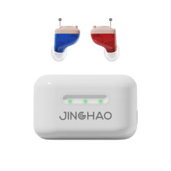 JINGHAO Rechargeable 16 Channels Hearing Aids Mini ITE Hearing Amplifier L/R Sound Enhance Digital Device